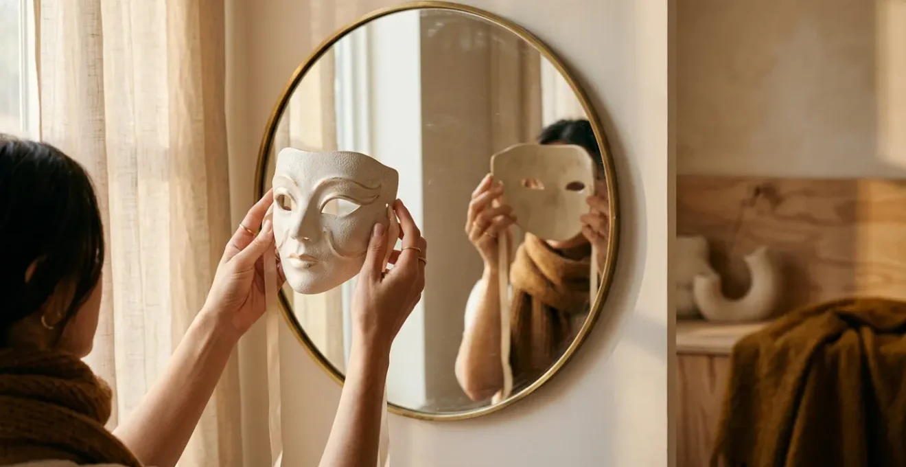 Scène évocatrice illustrant les multiples facettes de la personnalité et l'authenticité en séduction