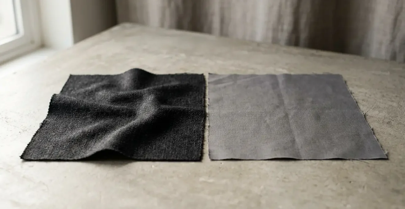 Comparaison visuelle entre sous-vêtement haut de gamme et basique illustrant la différence de qualité