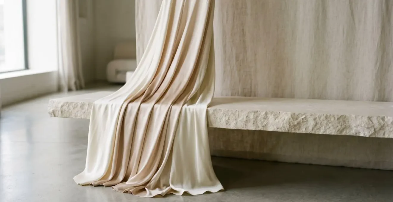 Nuisette en satin fluide évoquant l'élégance et le confort des pièces de lingerie non ajustées