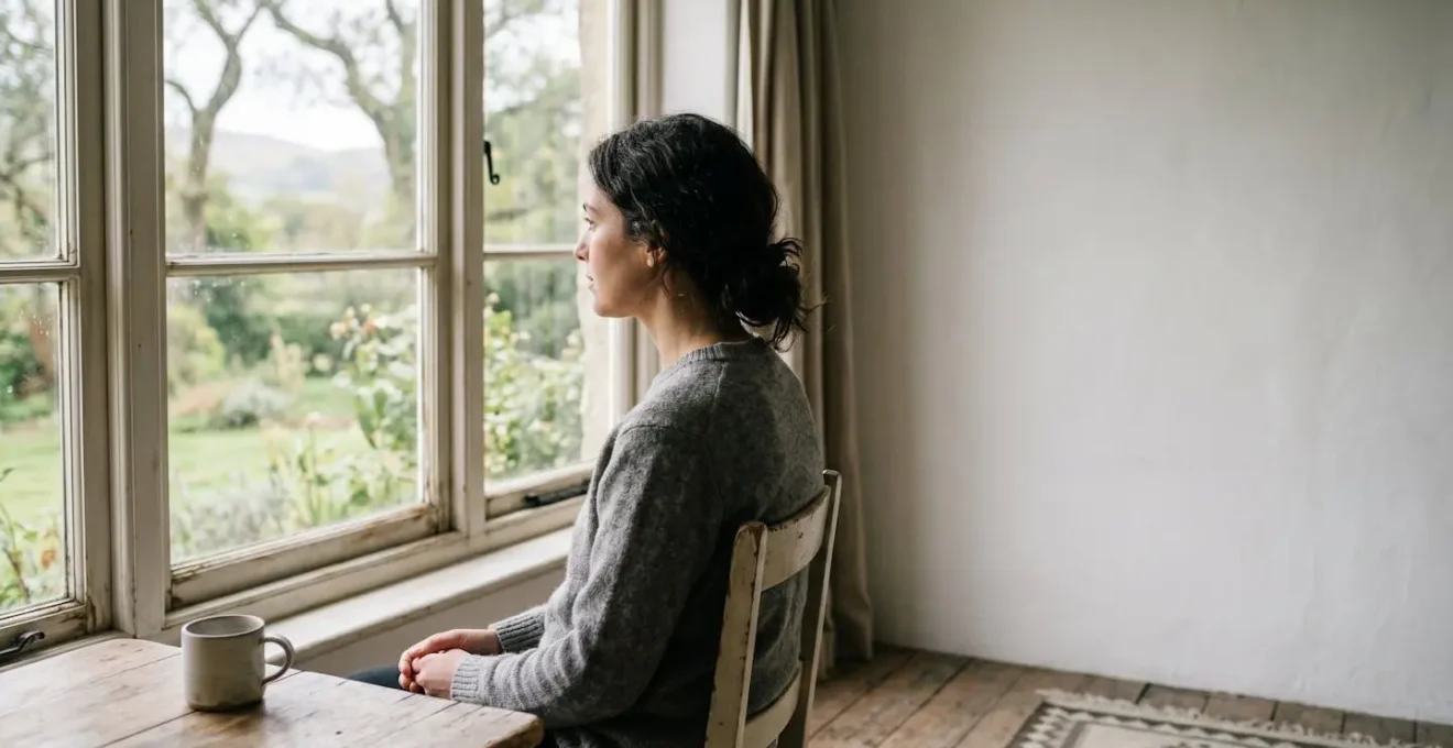 Personne dans un moment de réflexion personnelle et d'introspection solitaire