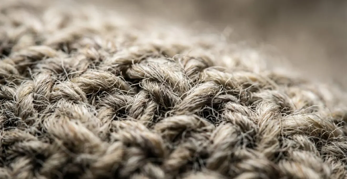 Détail macro des fibres textiles montrant la structure du tissu élastique