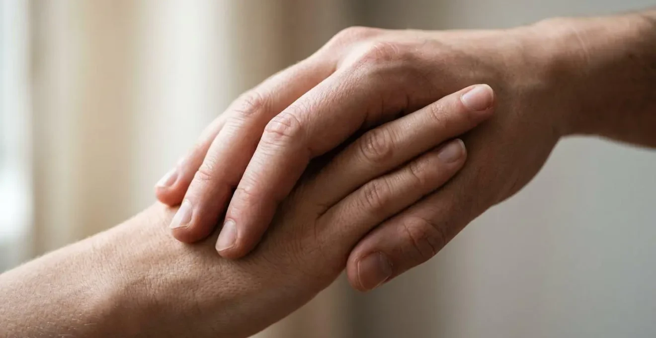 Mains entrelacées exprimant le soutien et la réassurance dans le couple